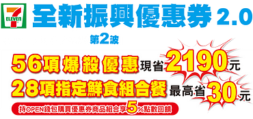 7-11振興優惠券第2波現省2190元